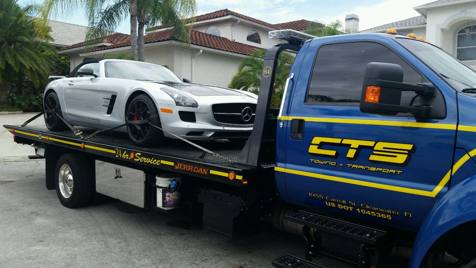 Mercedes towed by CTS Tow Truck